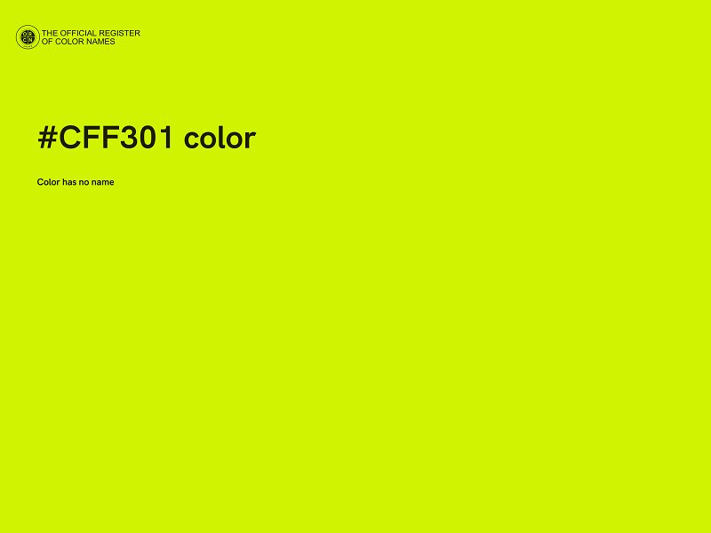 #CFF301 color image