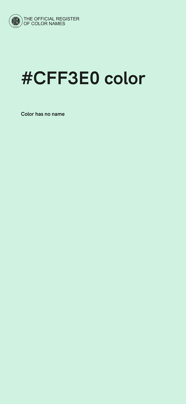 #CFF3E0 color image