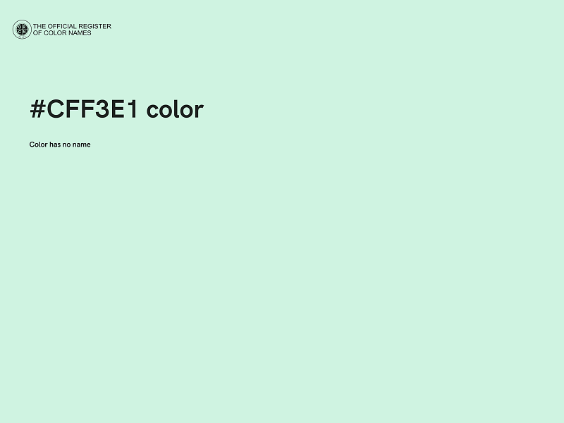 #CFF3E1 color image