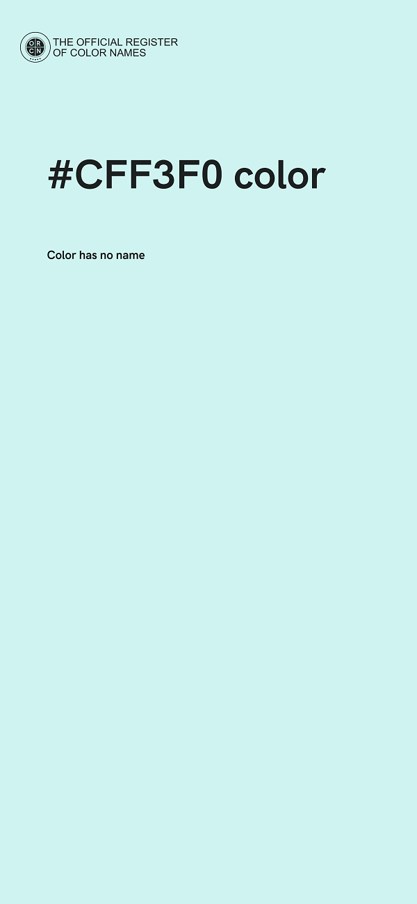 #CFF3F0 color image