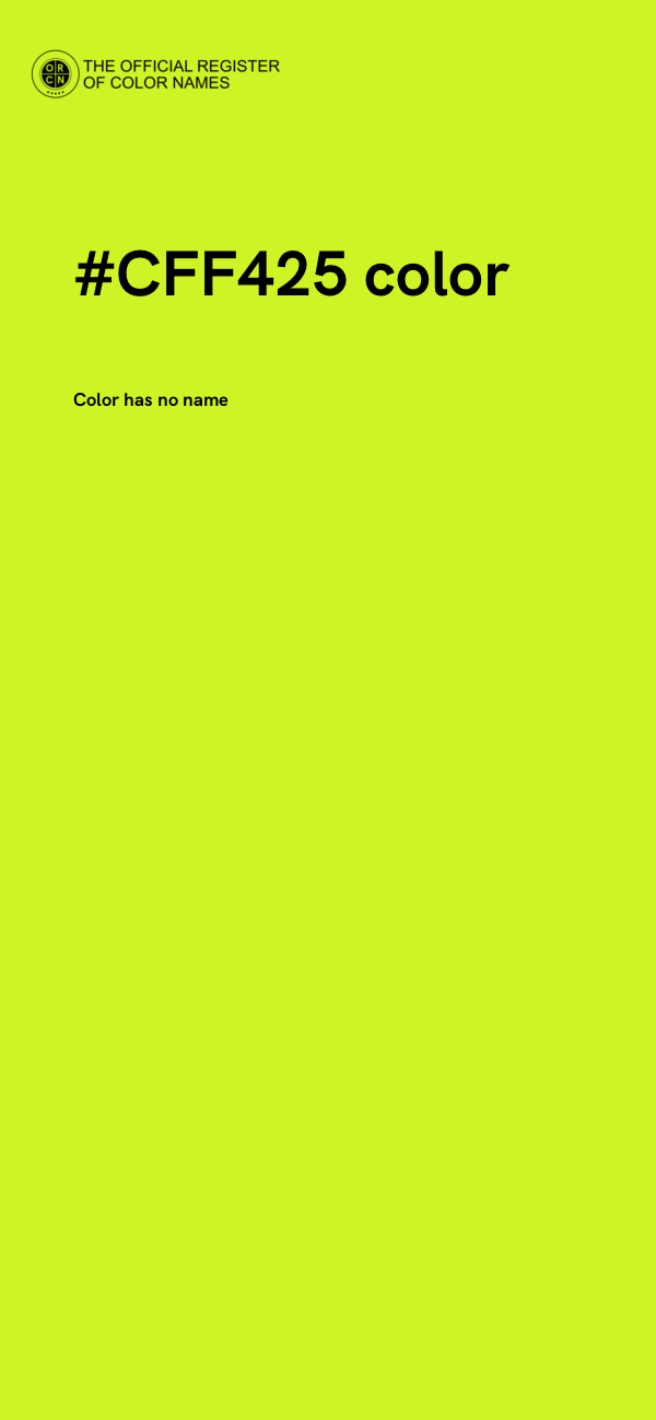 #CFF425 color image
