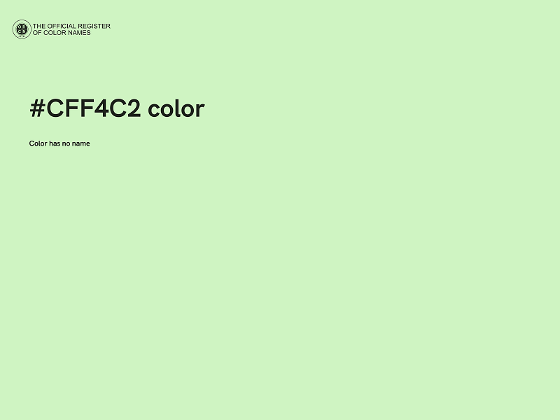 #CFF4C2 color image