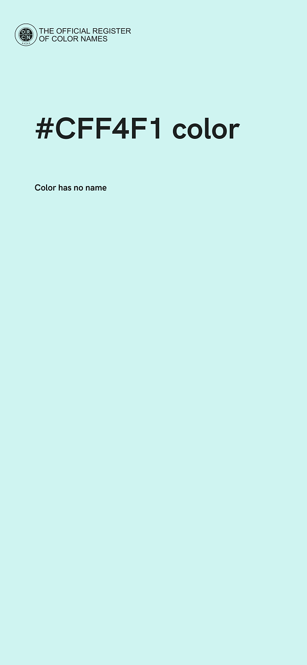 #CFF4F1 color image