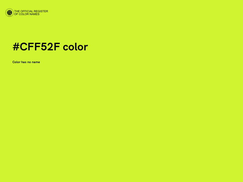 #CFF52F color image