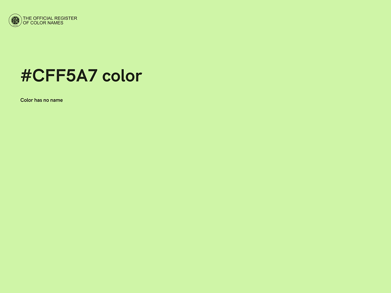 #CFF5A7 color image