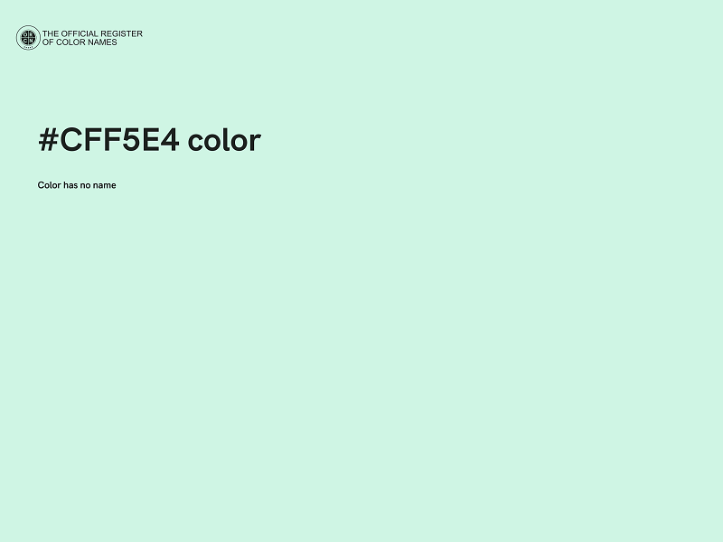 #CFF5E4 color image