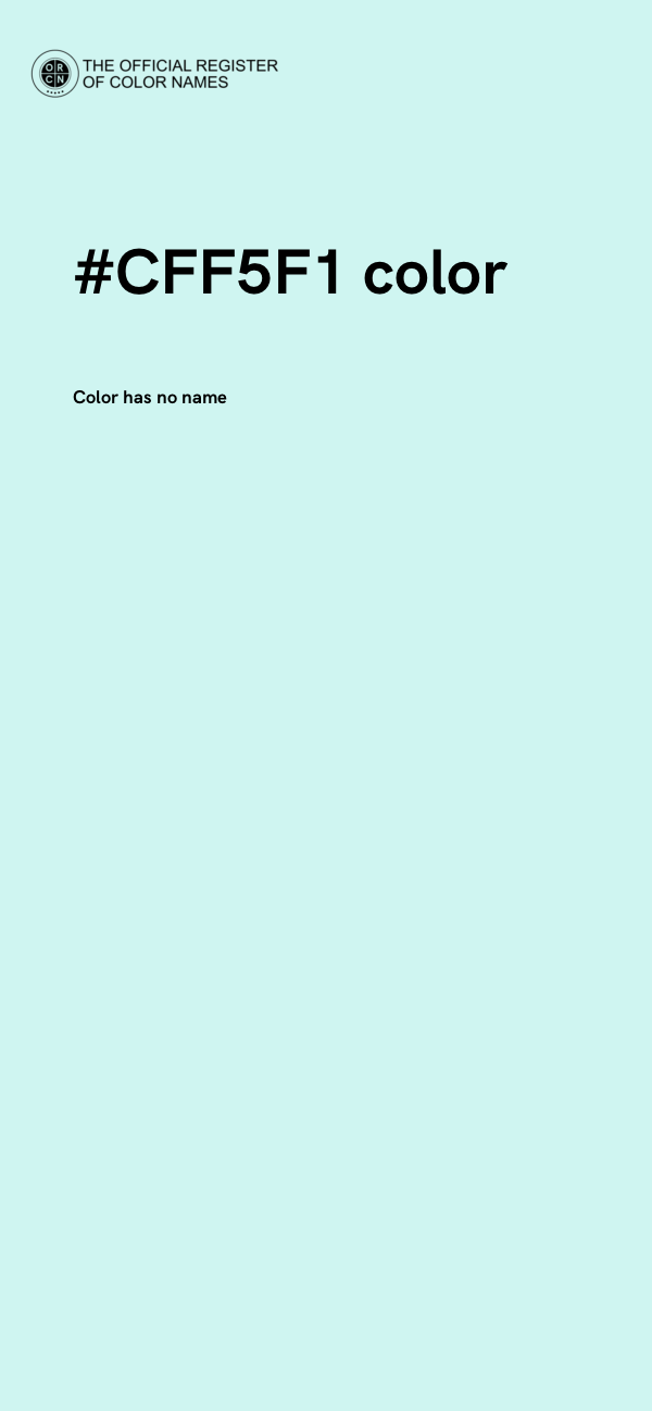 #CFF5F1 color image