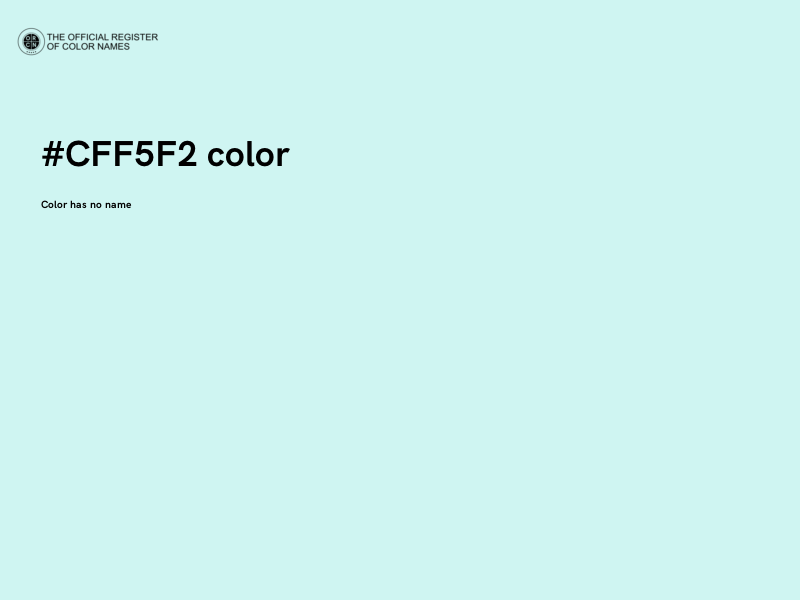 #CFF5F2 color image