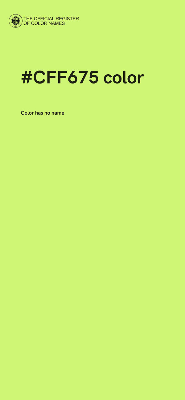#CFF675 color image