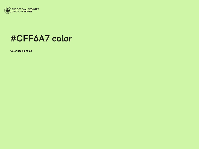 #CFF6A7 color image