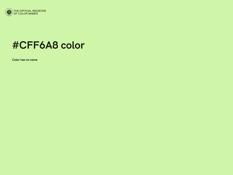 #CFF6A8 color image