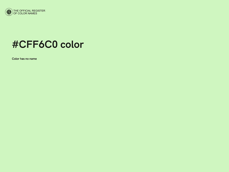 #CFF6C0 color image