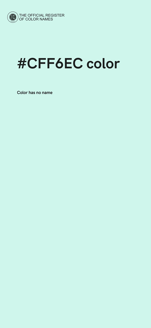 #CFF6EC color image