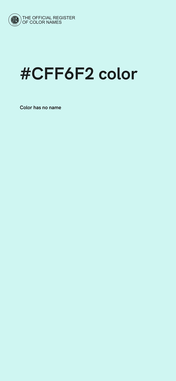 #CFF6F2 color image