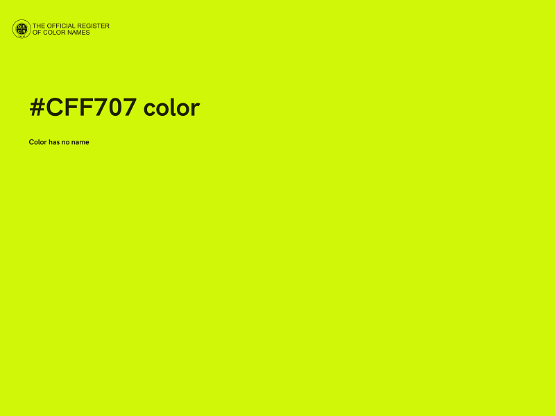 #CFF707 color image