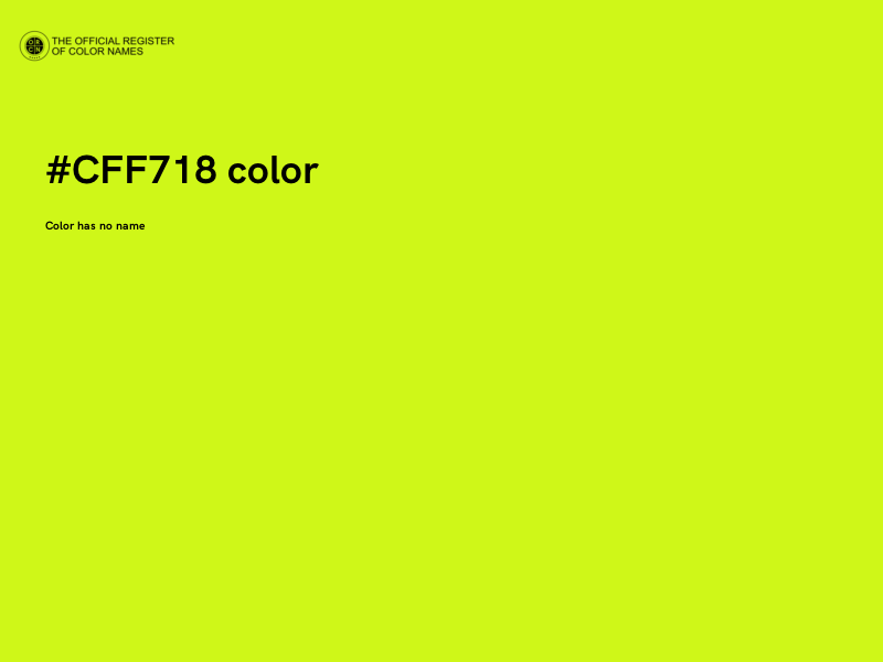 #CFF718 color image
