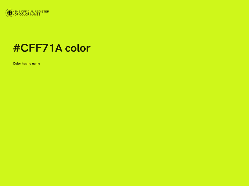 #CFF71A color image