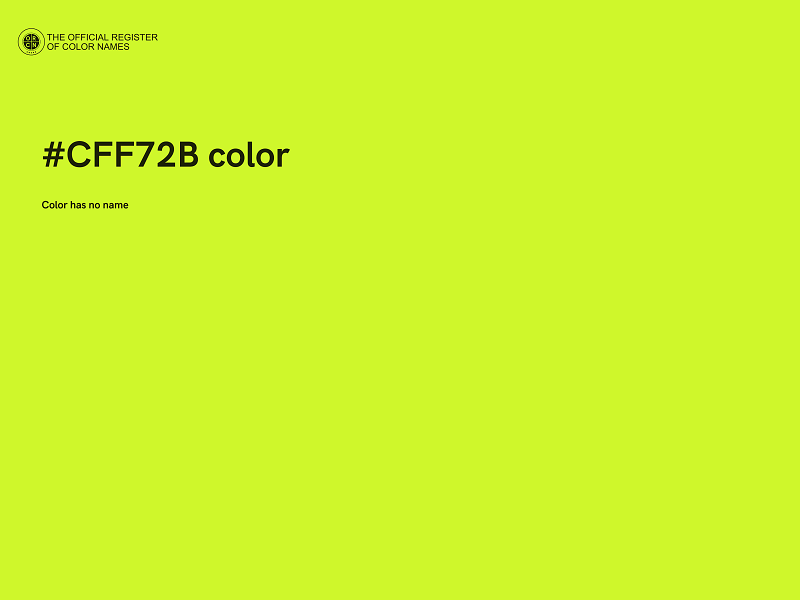 #CFF72B color image