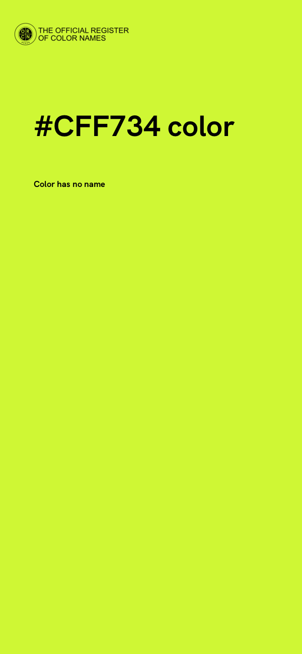 #CFF734 color image