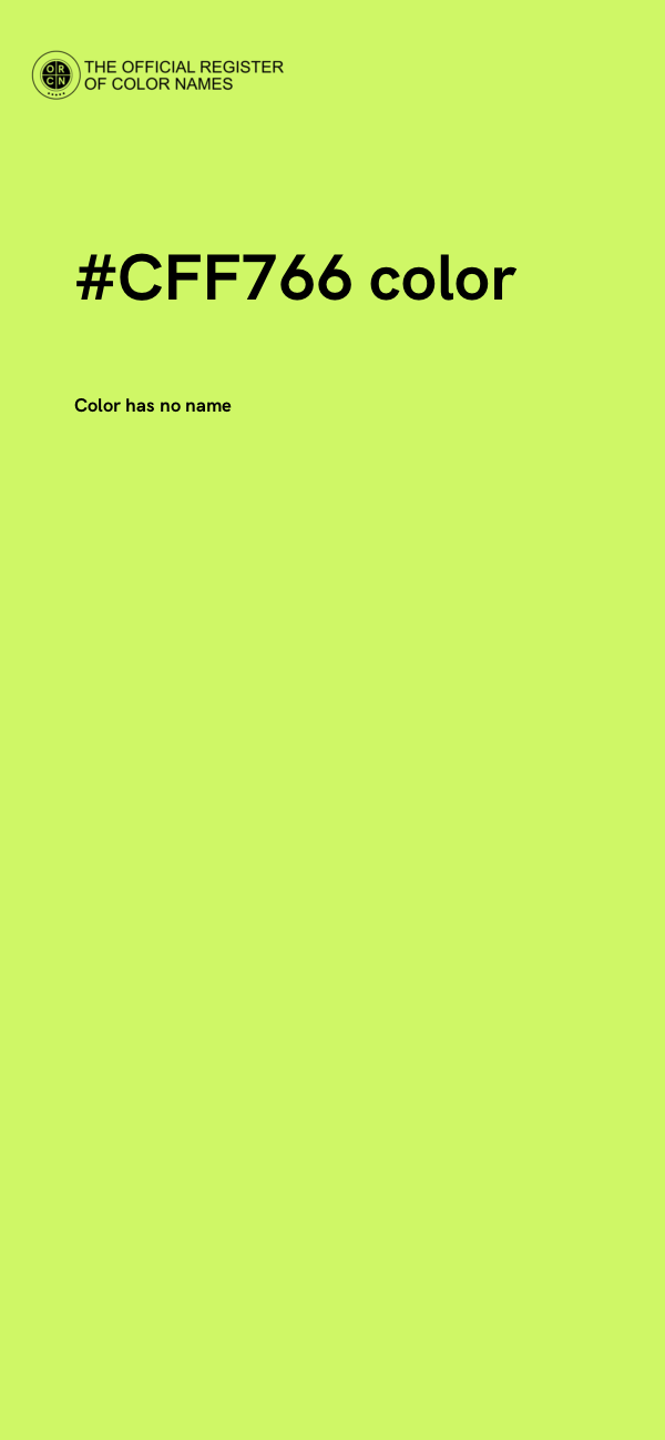 #CFF766 color image