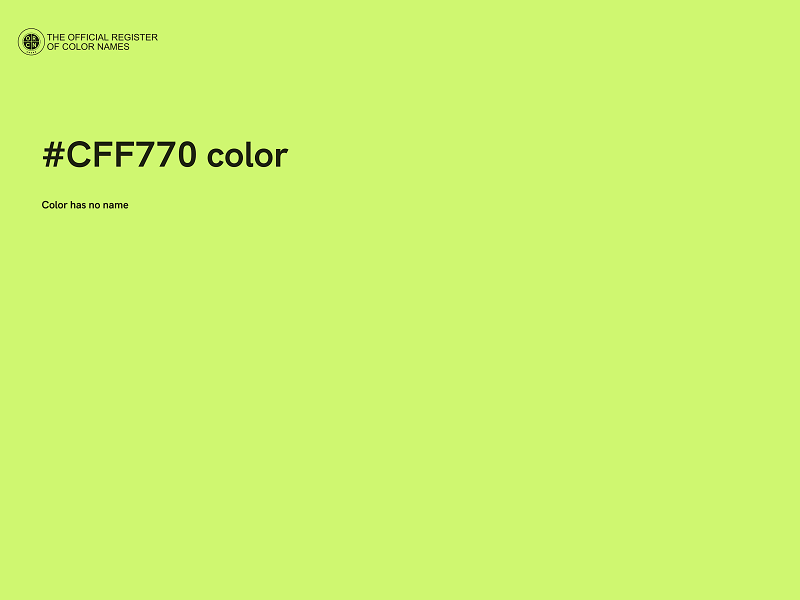 #CFF770 color image