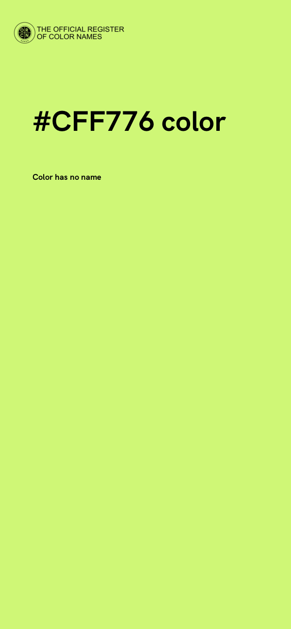 #CFF776 color image