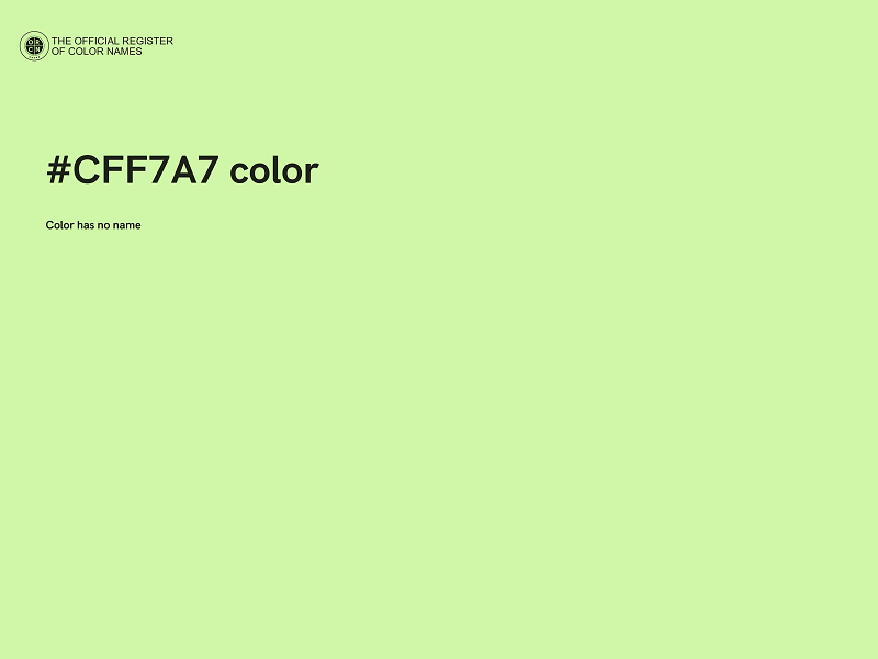 #CFF7A7 color image