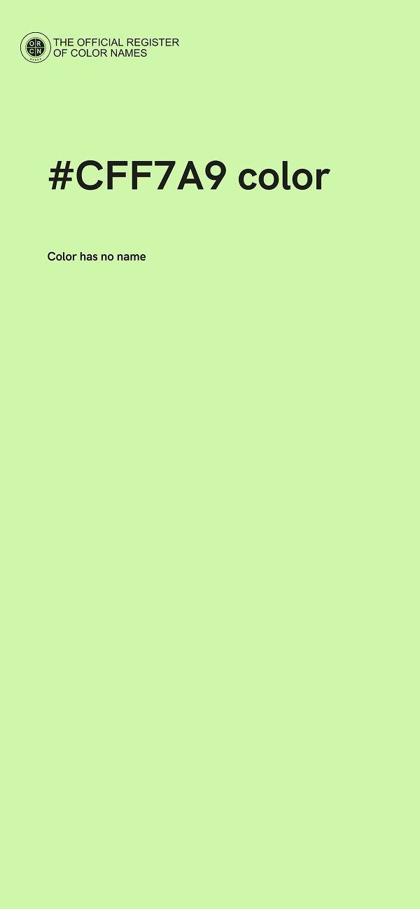 #CFF7A9 color image