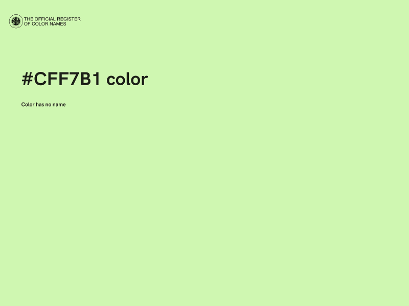 #CFF7B1 color image