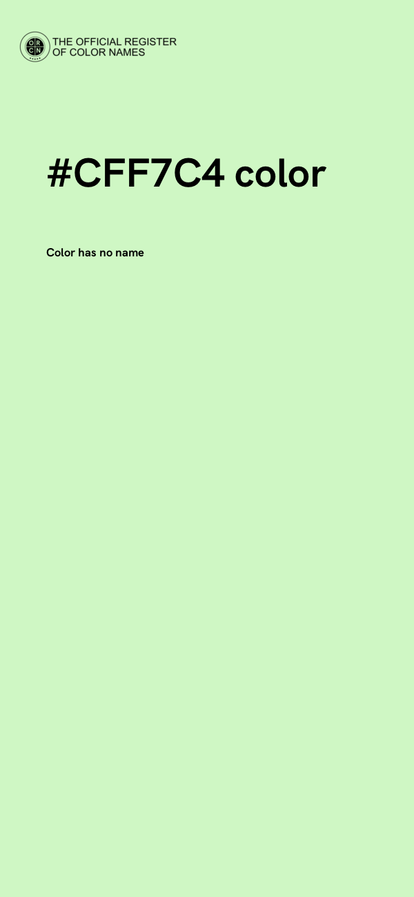 #CFF7C4 color image