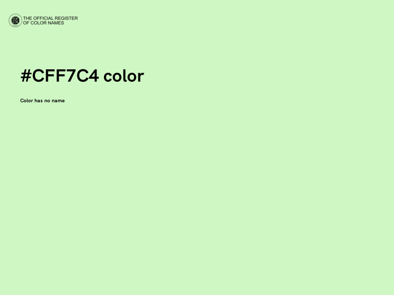#CFF7C4 color image