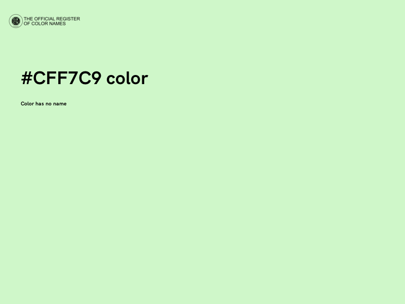#CFF7C9 color image