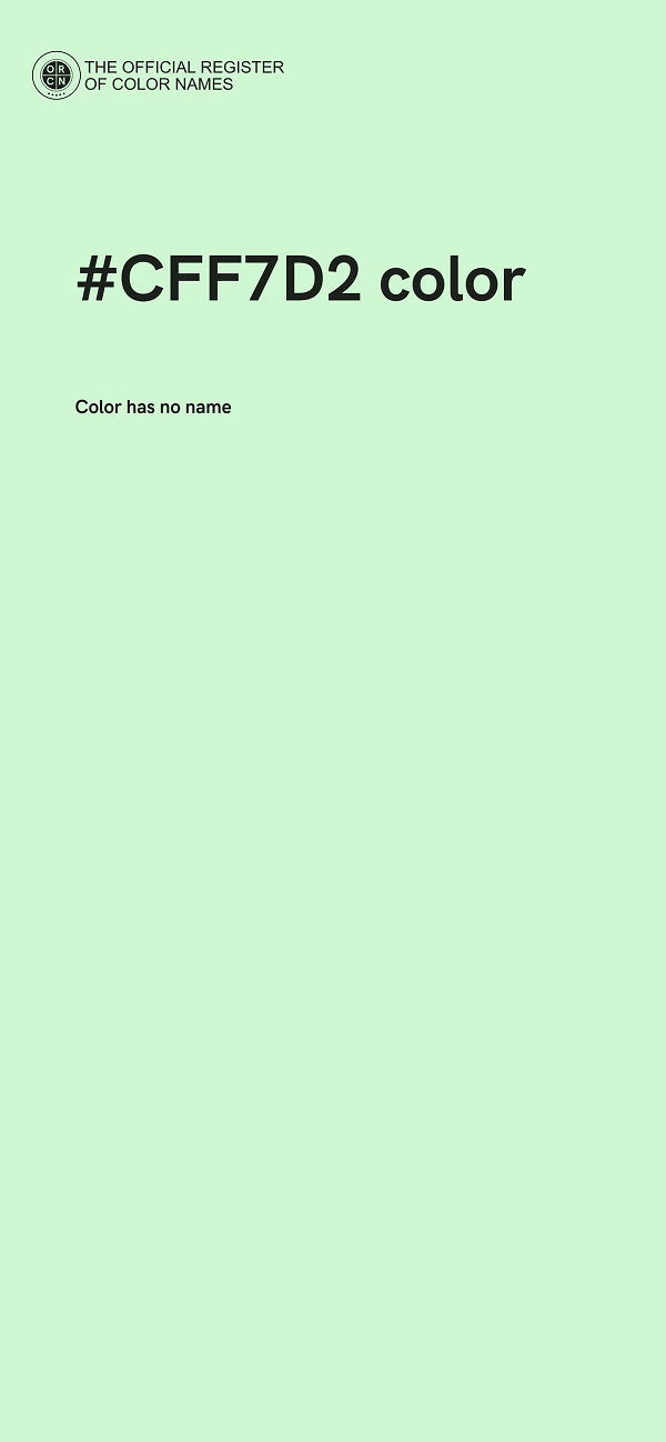 #CFF7D2 color image