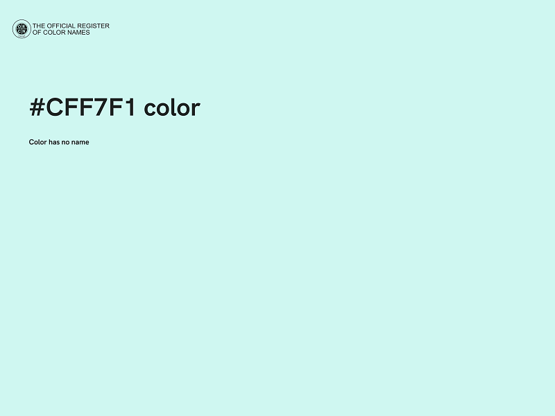 #CFF7F1 color image