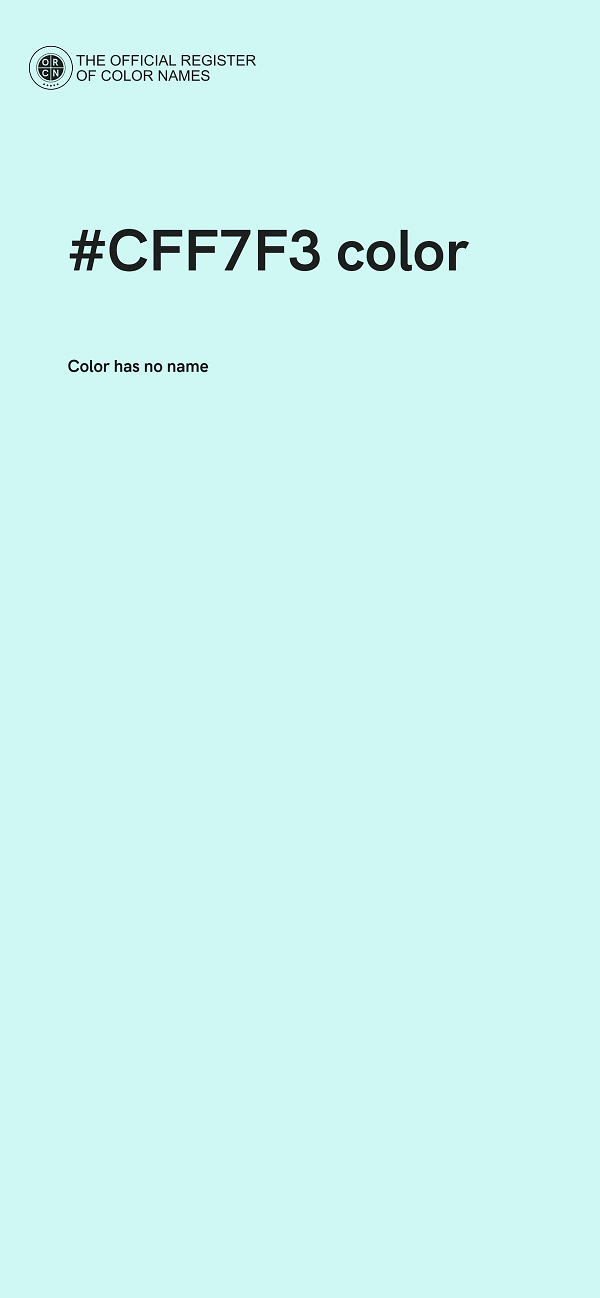 #CFF7F3 color image