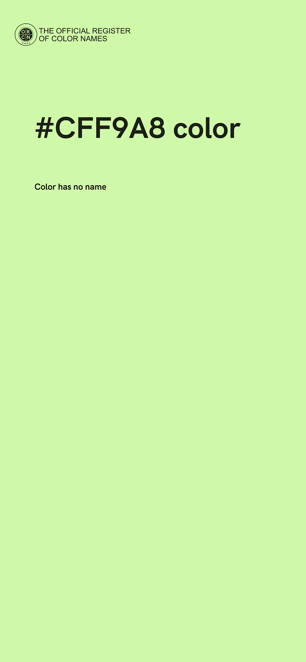 #CFF9A8 color image