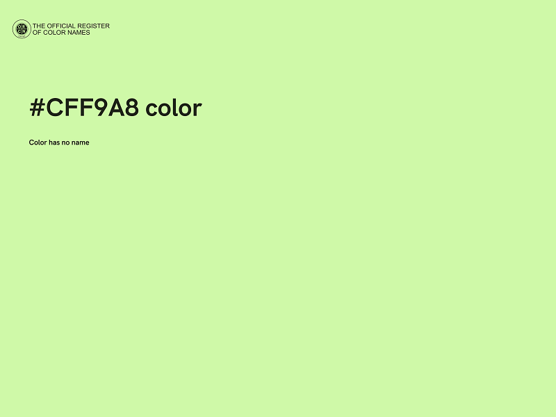 #CFF9A8 color image