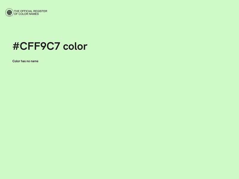 #CFF9C7 color image