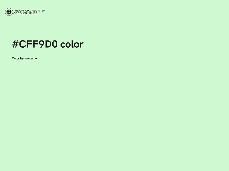 #CFF9D0 color image