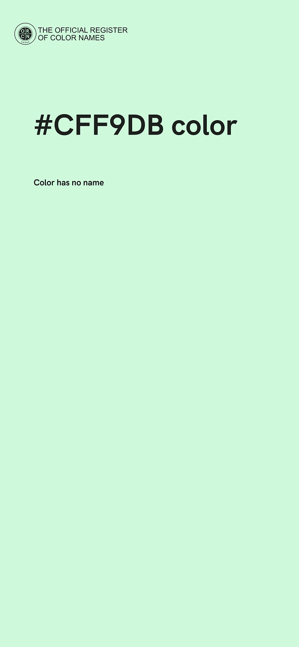 #CFF9DB color image