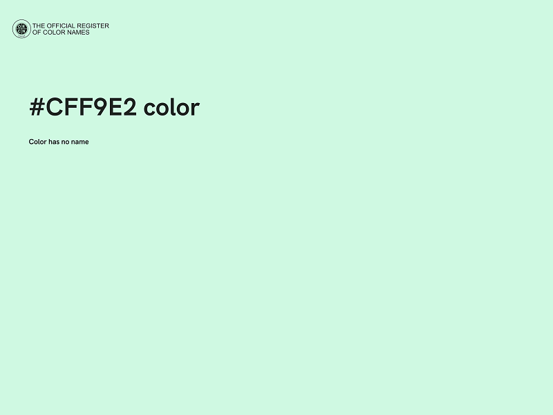 #CFF9E2 color image