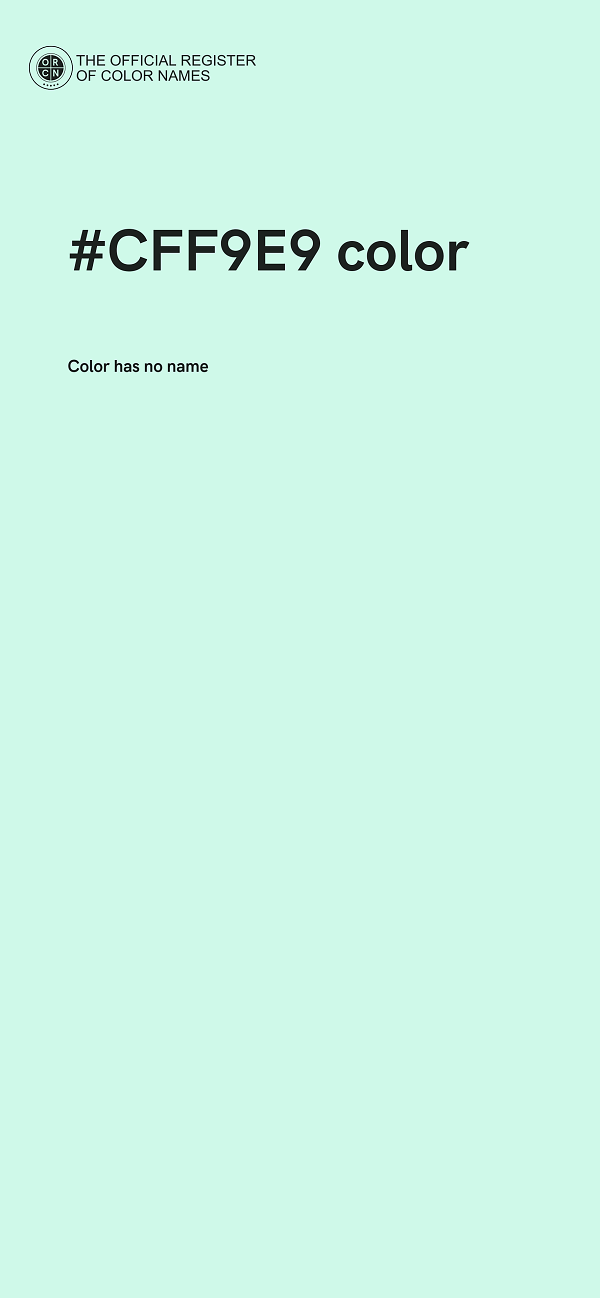 #CFF9E9 color image