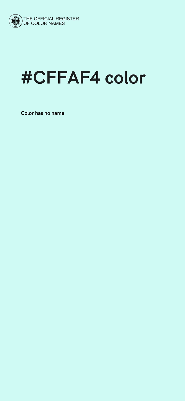 #CFFAF4 color image
