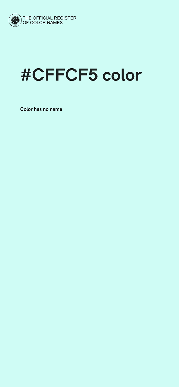 #CFFCF5 color image