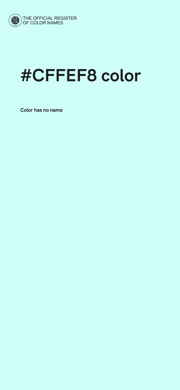 #CFFEF8 color image