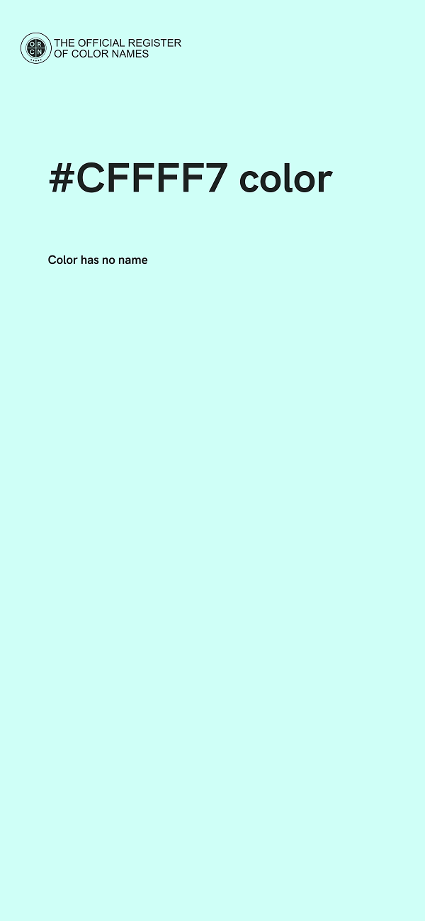 #CFFFF7 color image