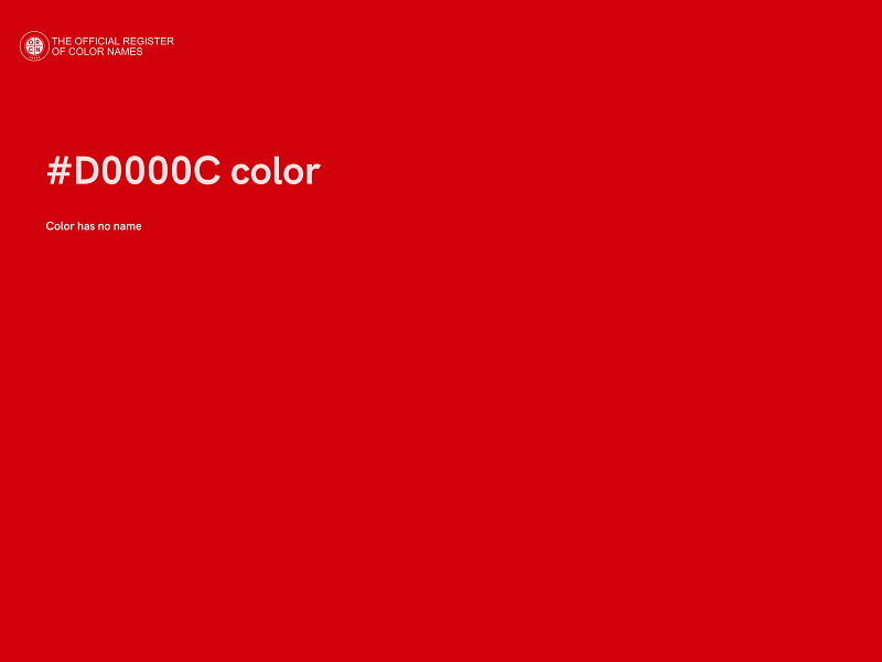 #D0000C color image