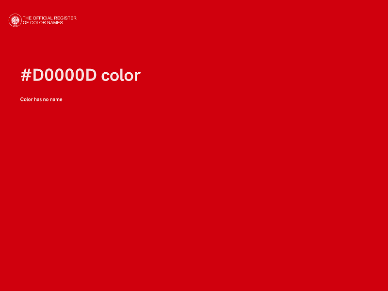 #D0000D color image