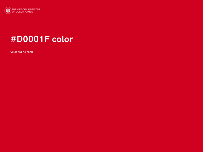 #D0001F color image