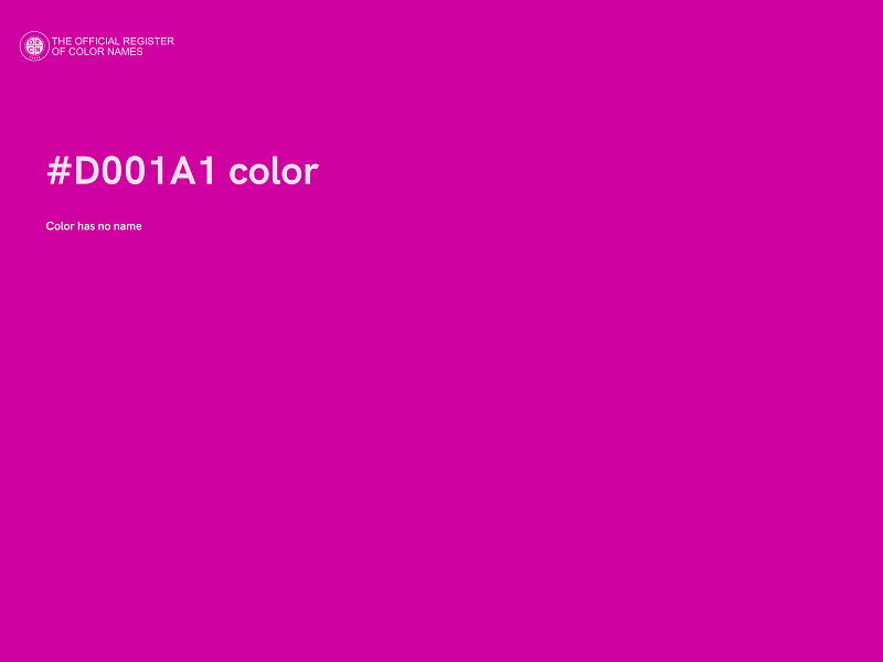 #D001A1 color image